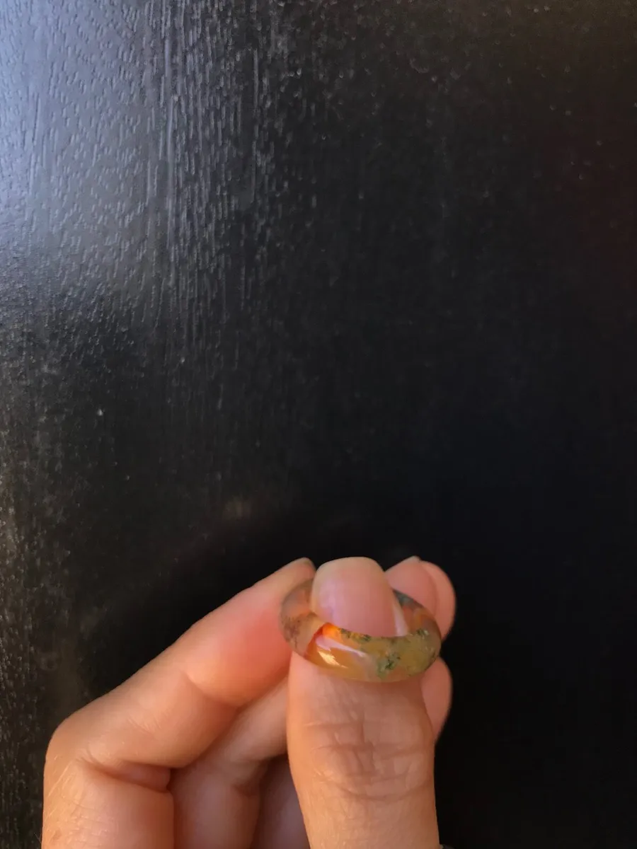 Natural Moss Agate Ring (18mm) - Image 1