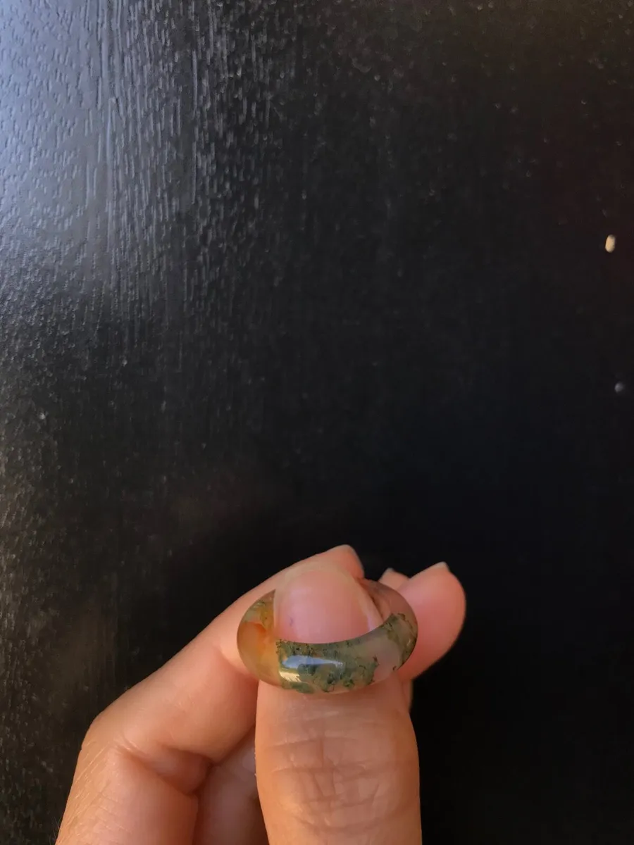 Natural Moss Agate Ring (18mm) - Image 4
