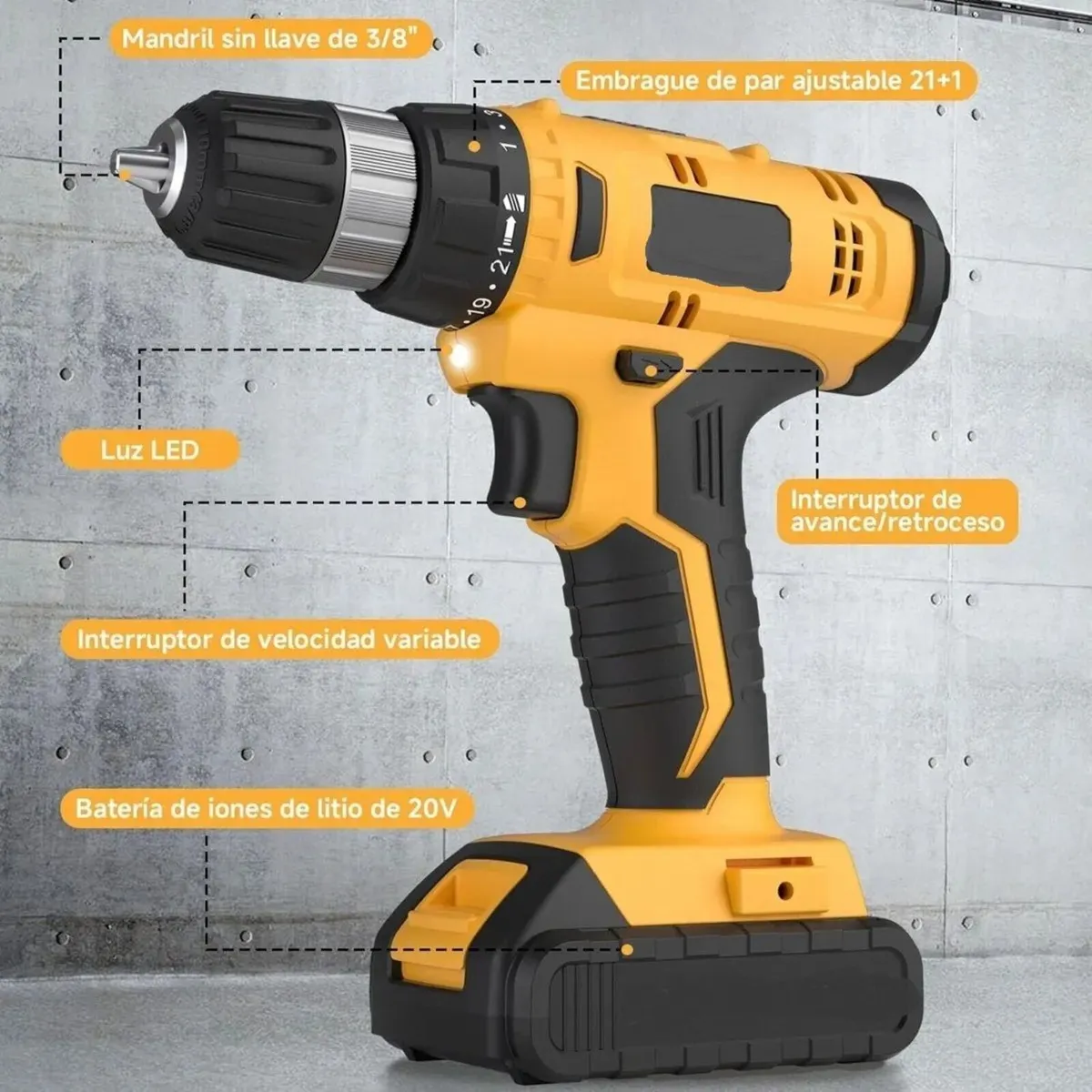 20V Cordless Drill Electric Power Tool Kit - Image 1