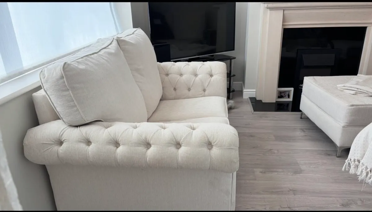 Bespoke Cream Sofa Suite - Image 4
