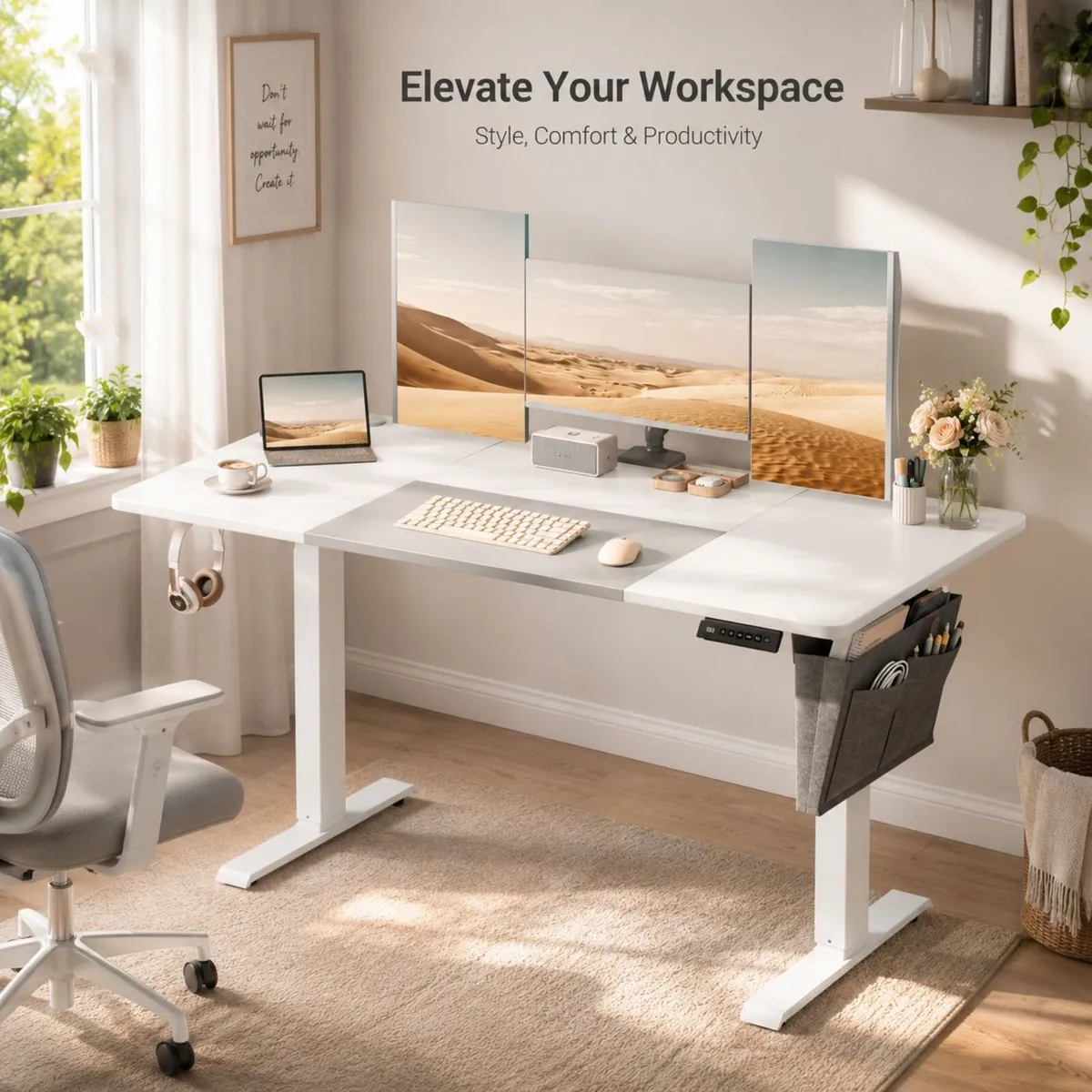 Height-adjustable electric desk 140CM - Image 2