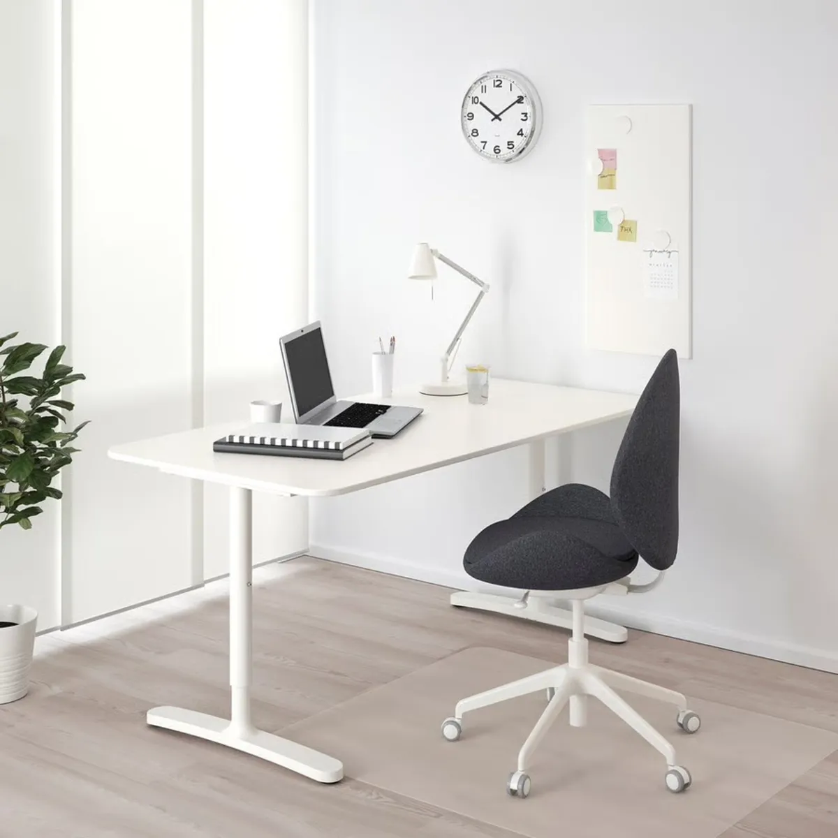 2 x IKEA 160 x80cm adjustable office desks - Image 4