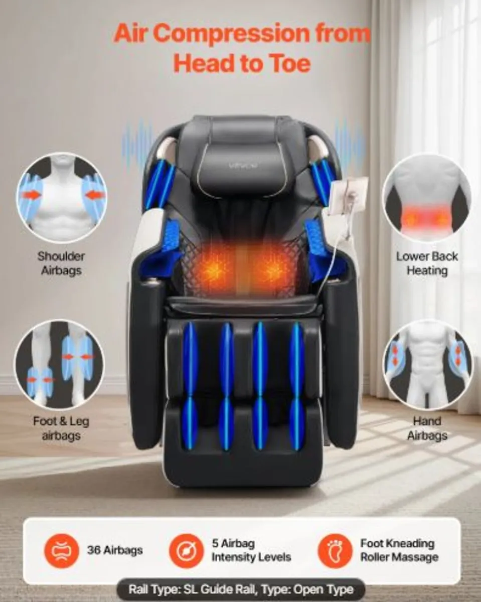 Full Body Massage Chair, 3D Zero Gravity Recliner - Image 4