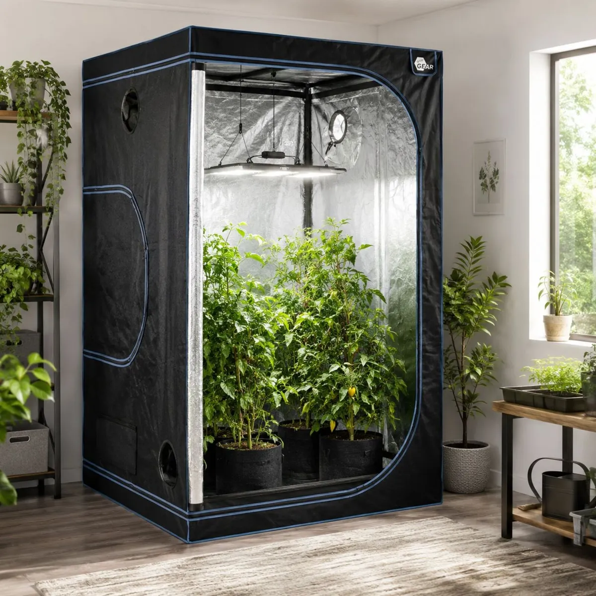 Indoor Grow Tent 120 x 120 x 200 cm Hydroponic Gro - Image 1