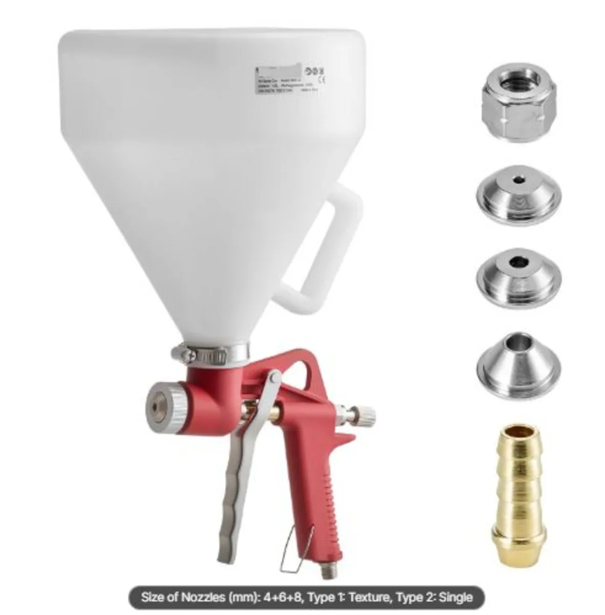 Air Texture Spray Gun, 4.5L Air Hopper Spray Gun, - Image 1