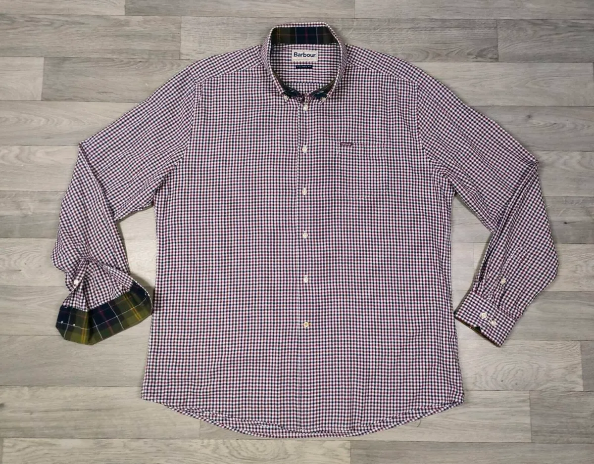Barbour Check Oxford Shirt Mens XXL - Image 1