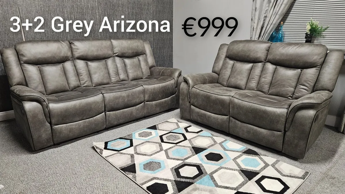 NEW Living Room Sofa - Arizona in Grey Finish - Image 4
