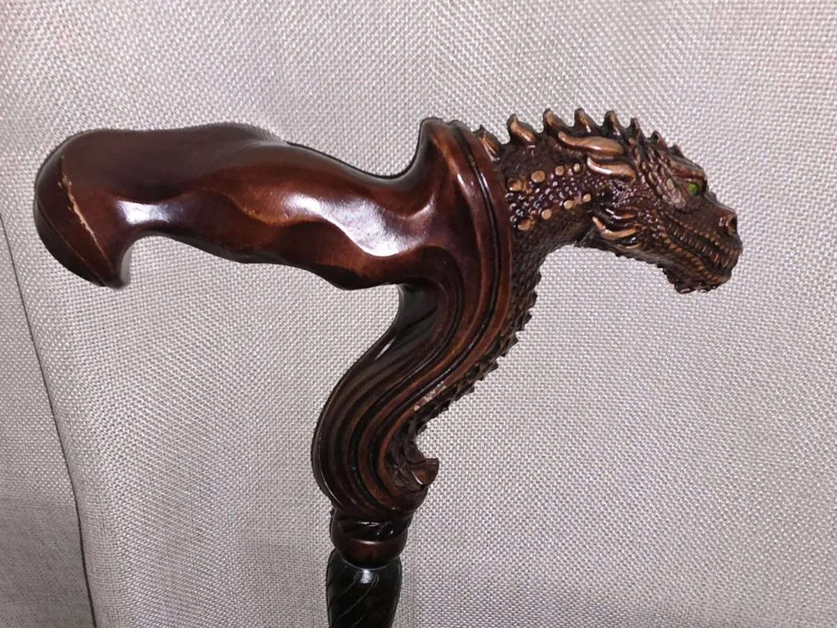 RARE HUGE DRAGON BIRCHWOOD, 28"Long THICK Cane ! - Image 2