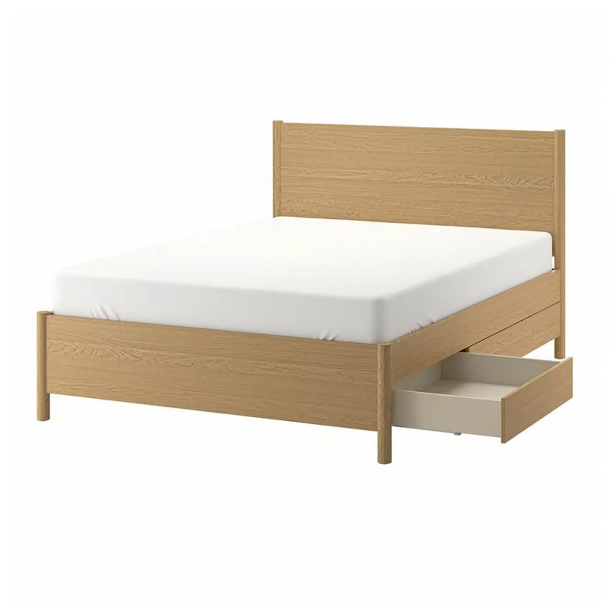 Brand New (still boxed) Ikea TONSTAD King Sized Bed Oak Veneer - Image 1