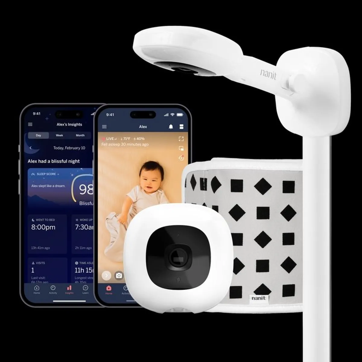 Nanit Pro Baby Monitor & Wall Mount & Flex Travel Stand: Complete Bundle - Image 3