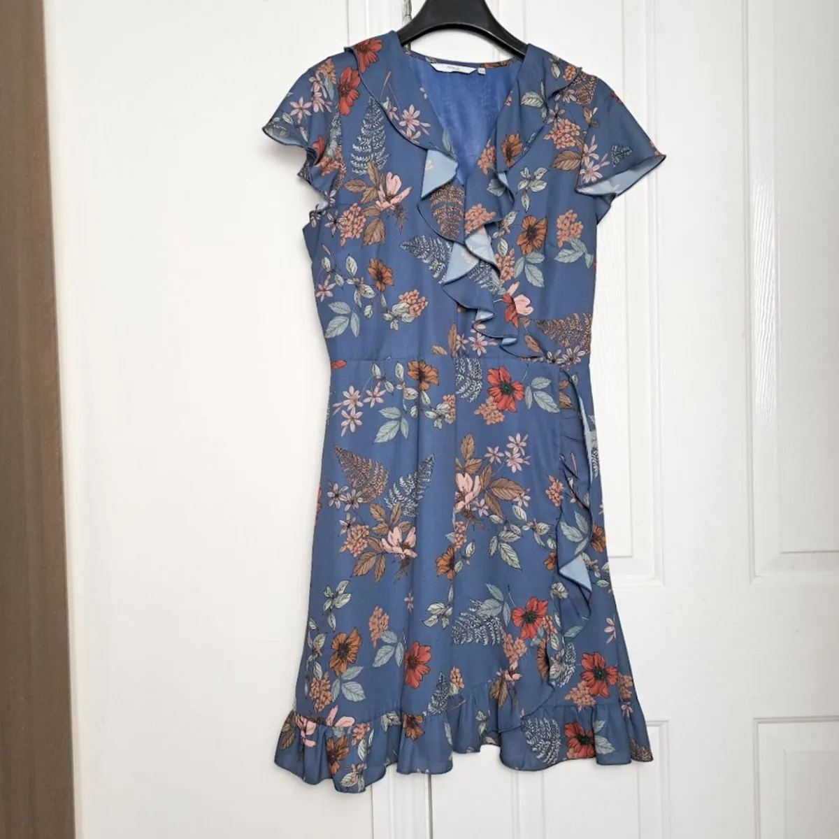Formula Joven Blue Floral Wrap Dress 14UK/42EU - Image 1