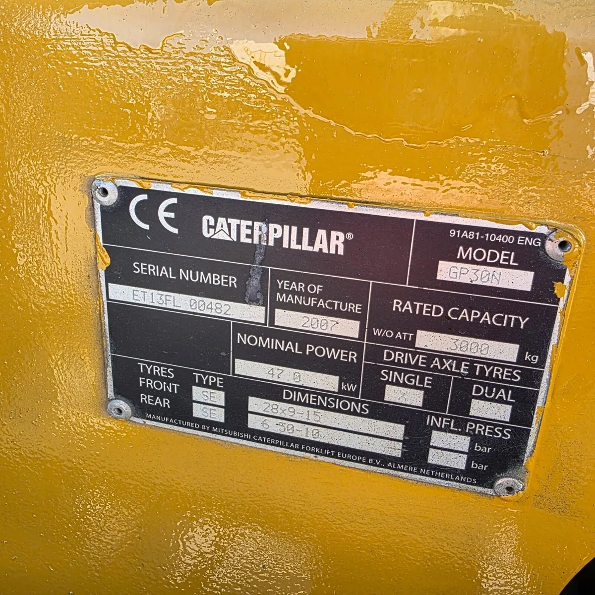 Caterpillar gas Forklift 3T - Image 4