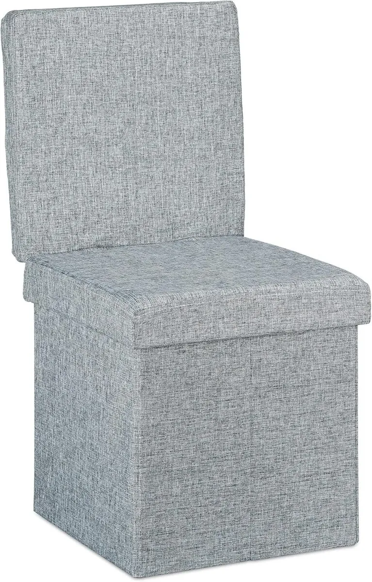 Folding Storage Ottoman W Back - Image 1