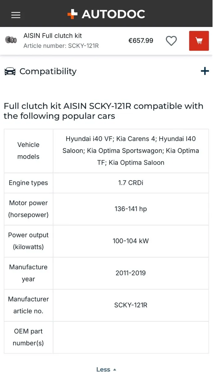 Full Clutch Kit for Hyundai / Kia - Image 3