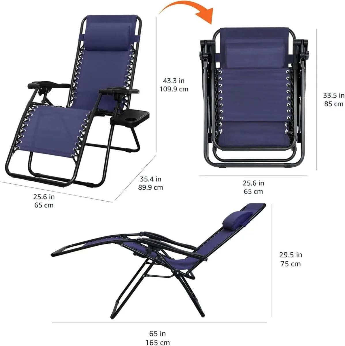 Zero Gravity Chair with Side Table for Relaxing - Image 3