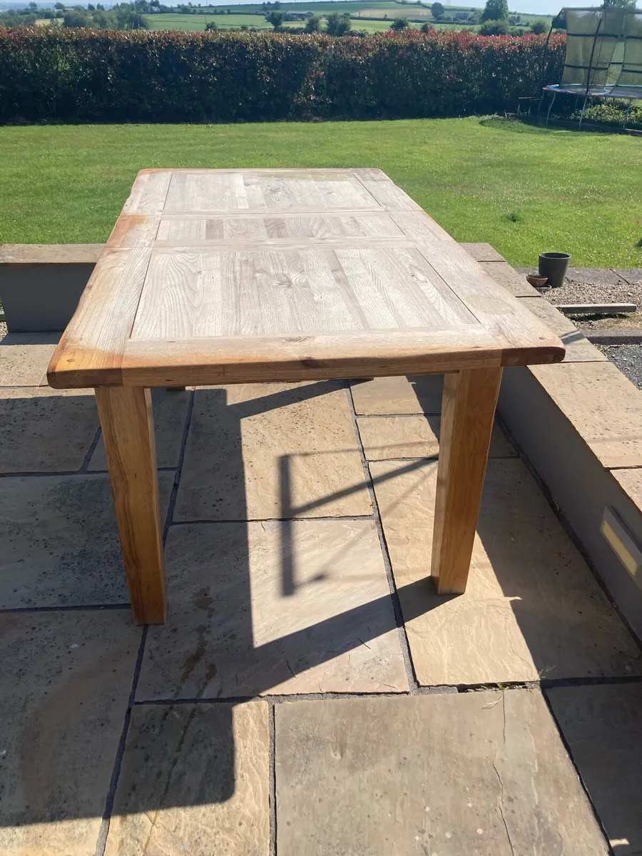 Oak table and 6 chairs - Image 3