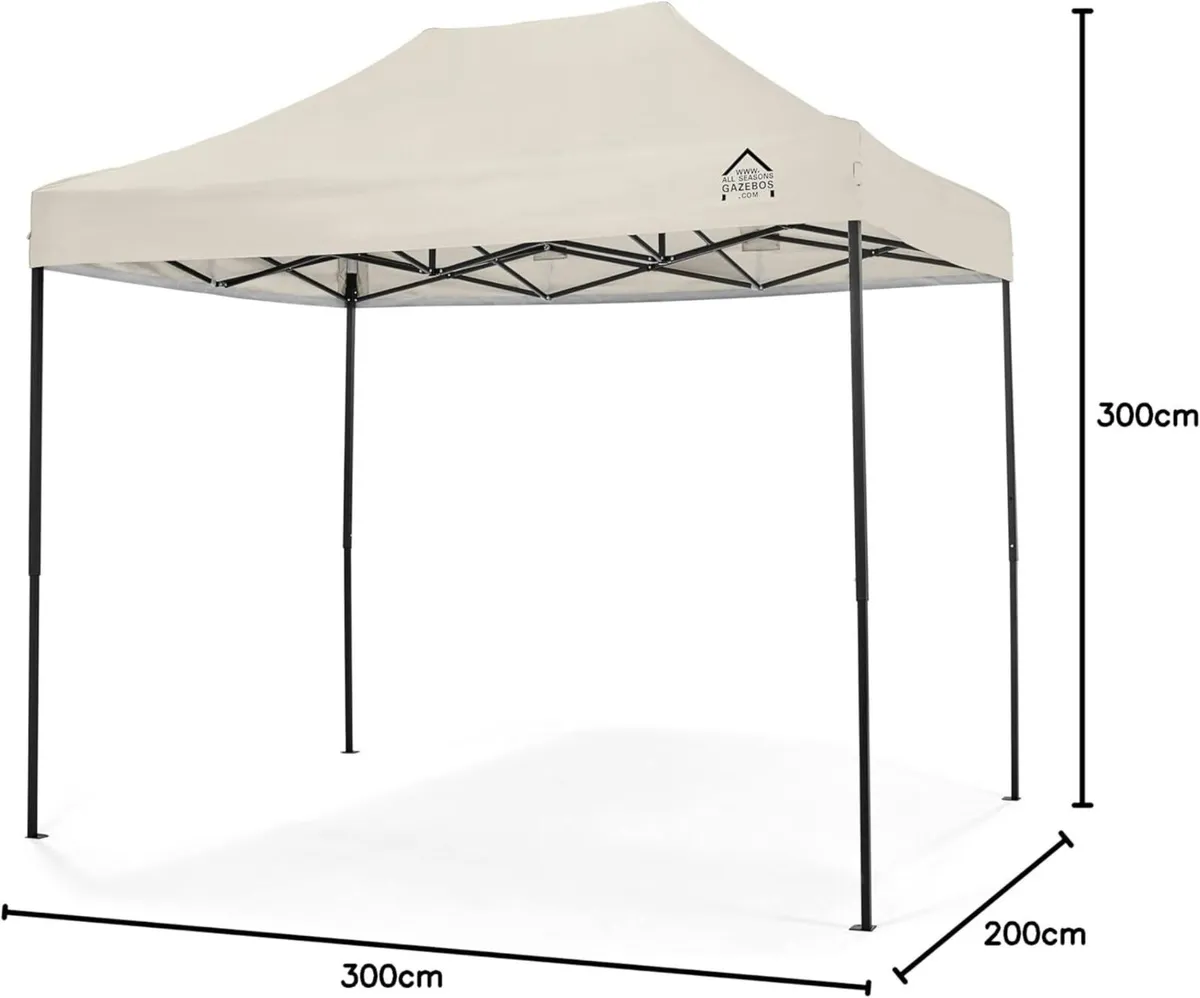 3x2m Heavy Duty Fully Waterproof Pop Up Gazebo - Image 2