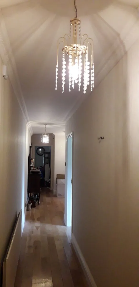 Matching crystal chandeliers & 2 hallway pendant - Image 3