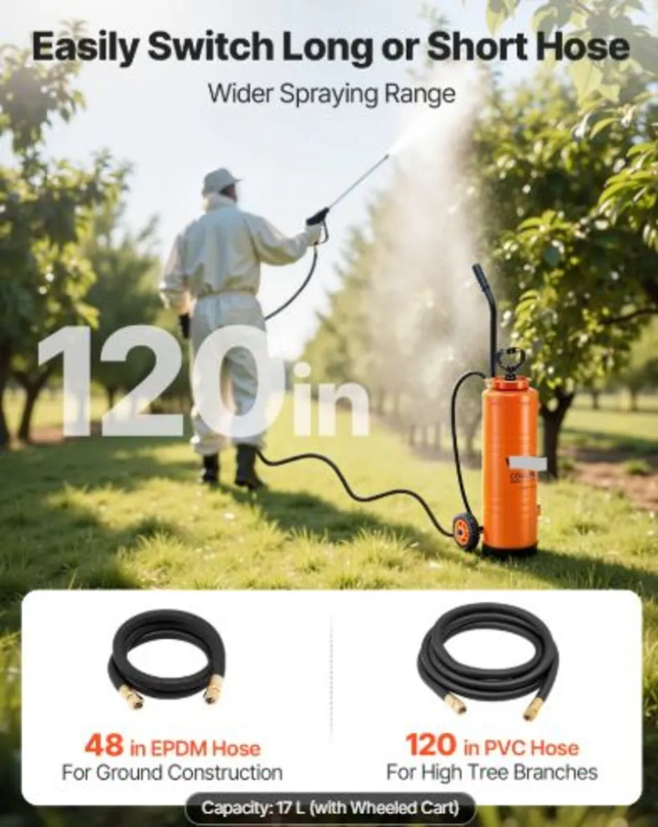 Industrial Sprayer, 17L Large Capacity, Stainless - Image 3