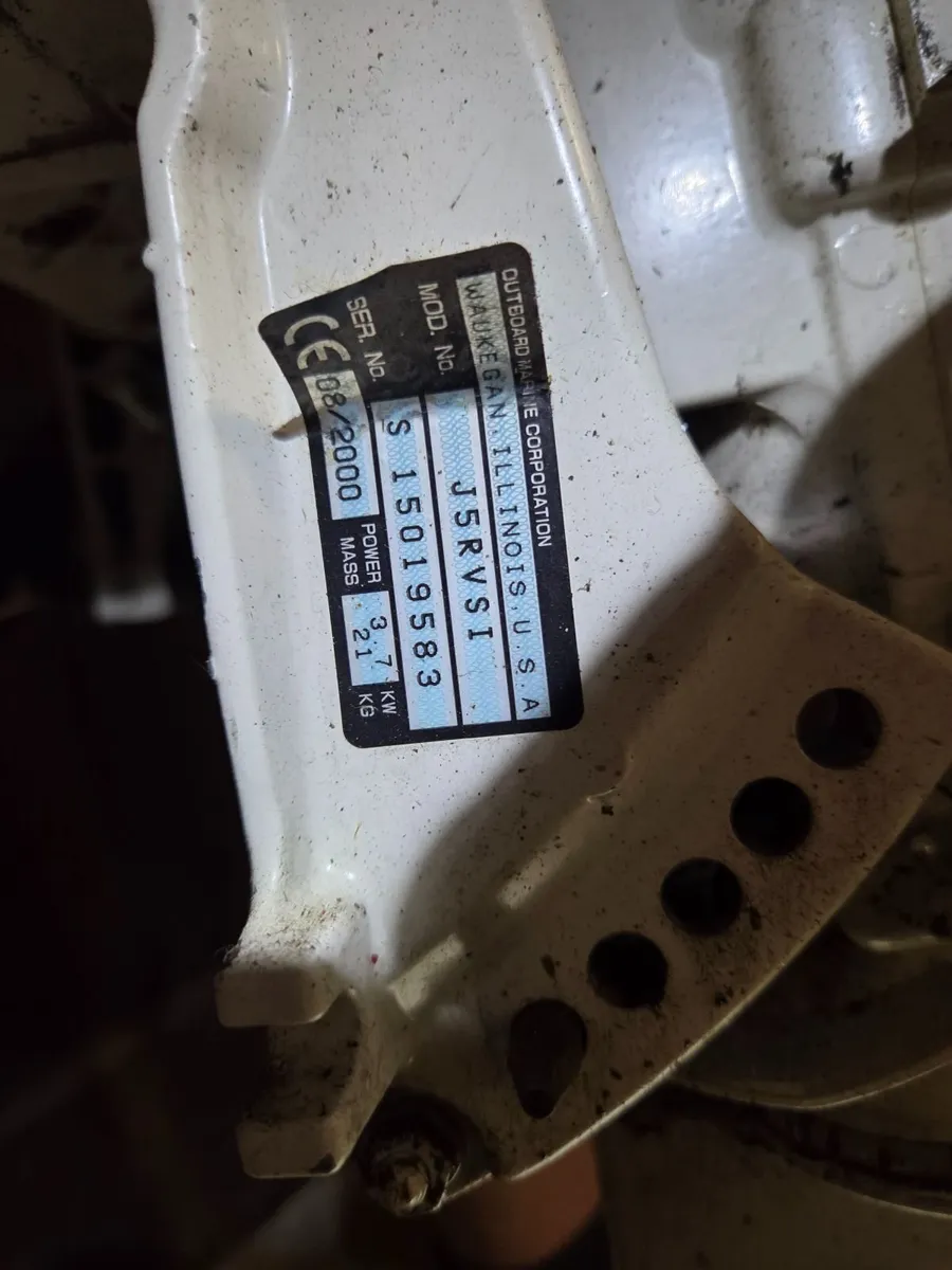 Johnson 5HP 2 Stroke Short Shaft Outboard Engine - Image 1