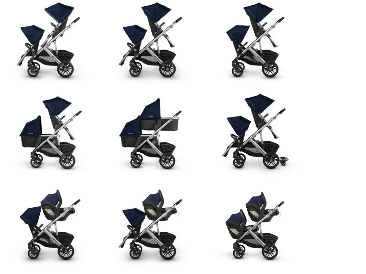 Uppababy Vista Double Buggy and Piggyback Board - Image 2
