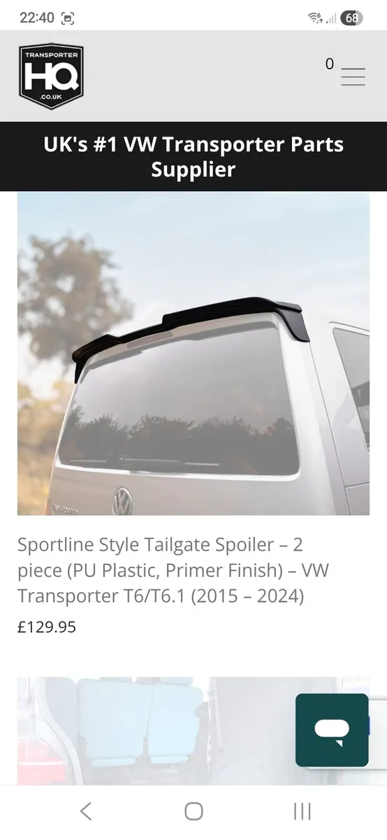 Vw transporter spoiler