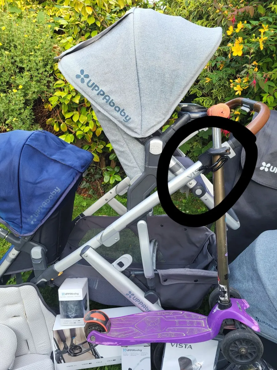 Uppababy Vista Double Buggy and Piggyback Board - Image 4