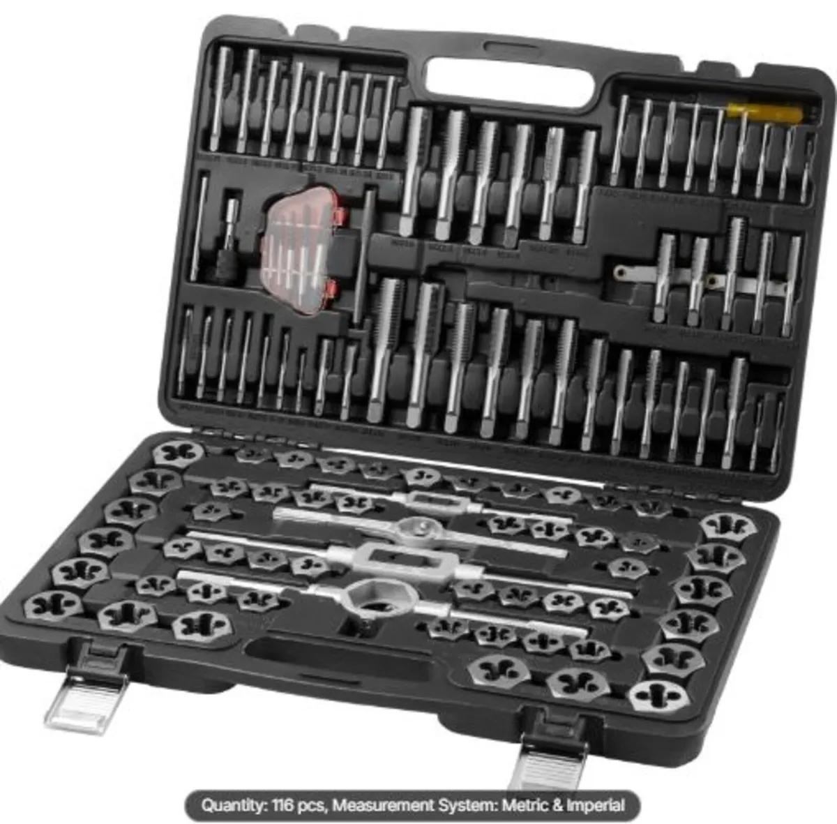 Tap and Die Set, 116-Piece Include Metric and SAE - Image 1