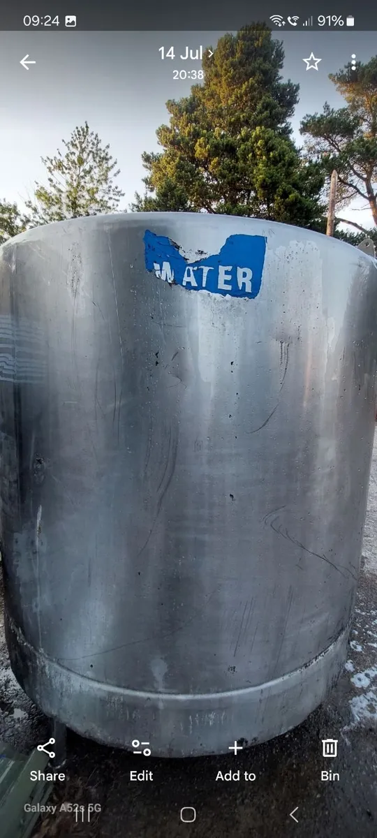 Stainless steel  tank - Image 1