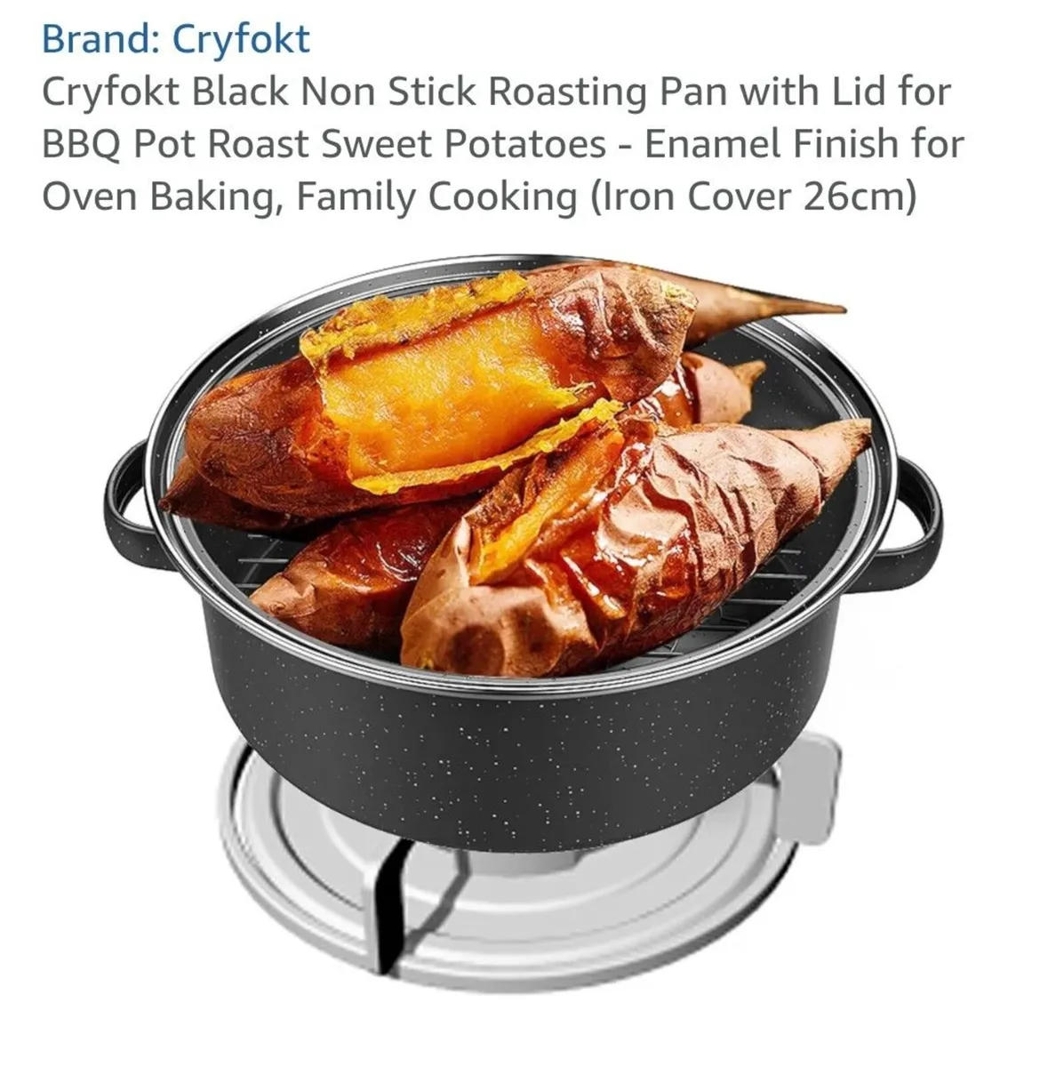 Black roasting pan 26 cm - Image 1