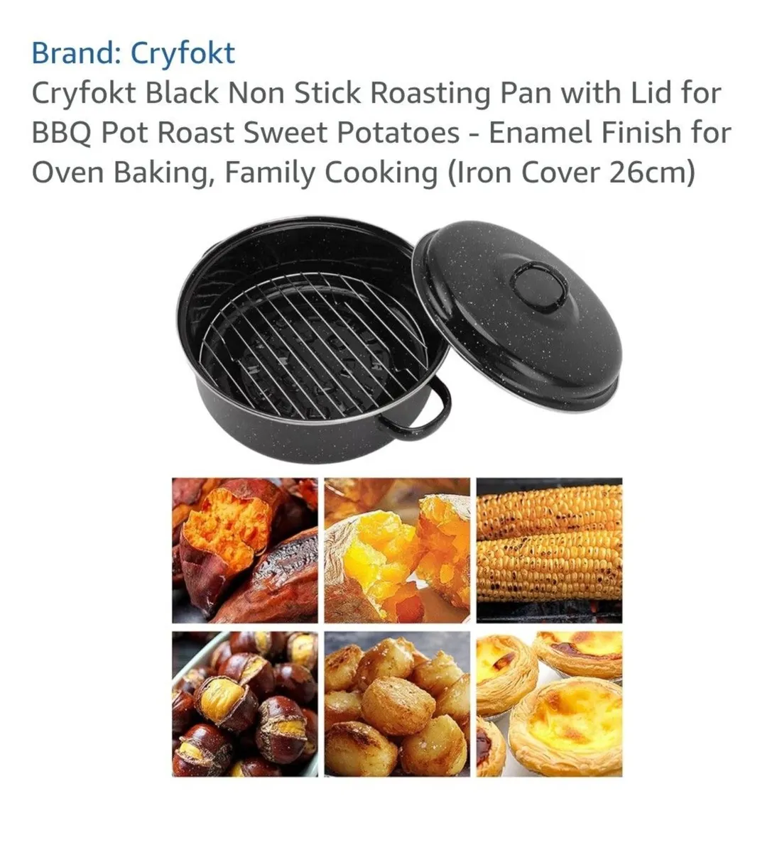 Black roasting pan 26 cm - Image 3