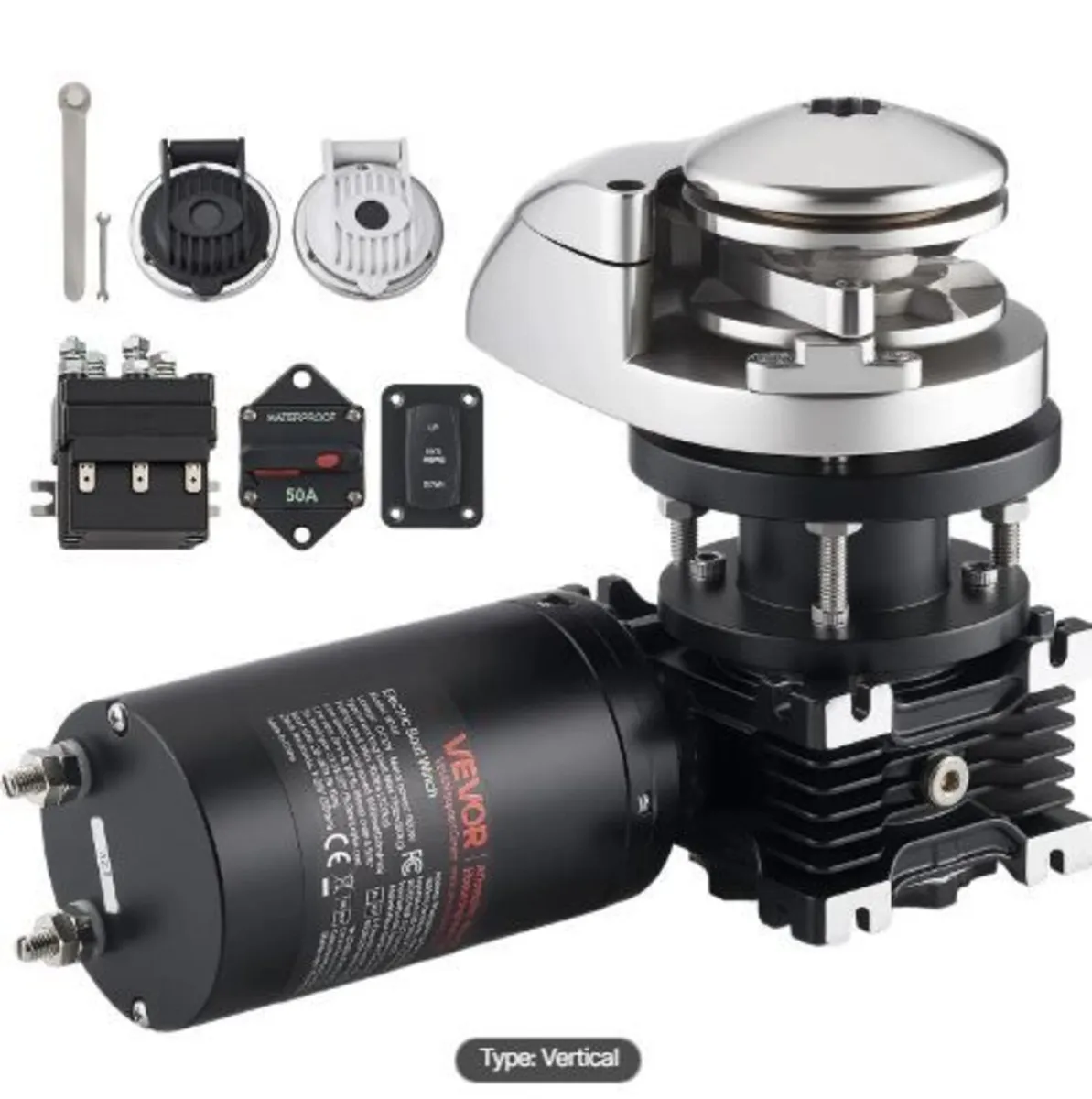 Vertical Fishing Windlass, 12V DC 600W - Image 3