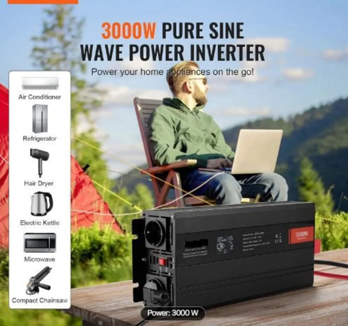 Pure Sine Wave Inverter, 3000 Watt, DC 12V - Image 3