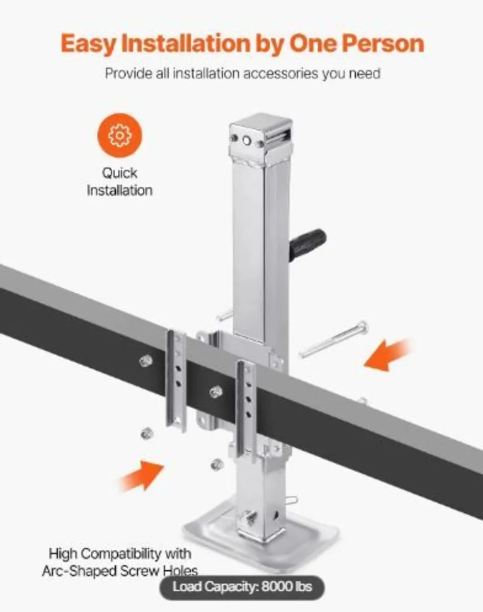 Trailer Jack, 8000 lbs Static Load Capacity - Image 2