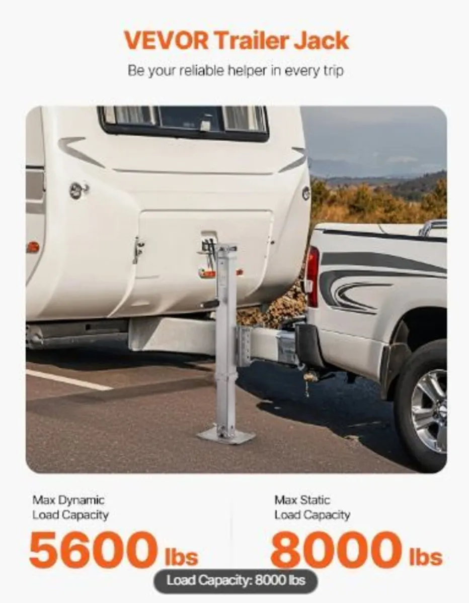 Trailer Jack, 8000 lbs Static Load Capacity - Image 3