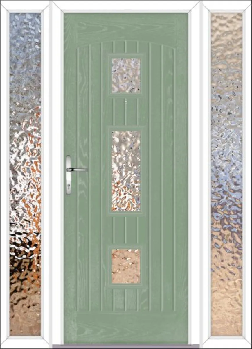 Palladio Composite Door & 2 Side Screens For Sale - Image 1