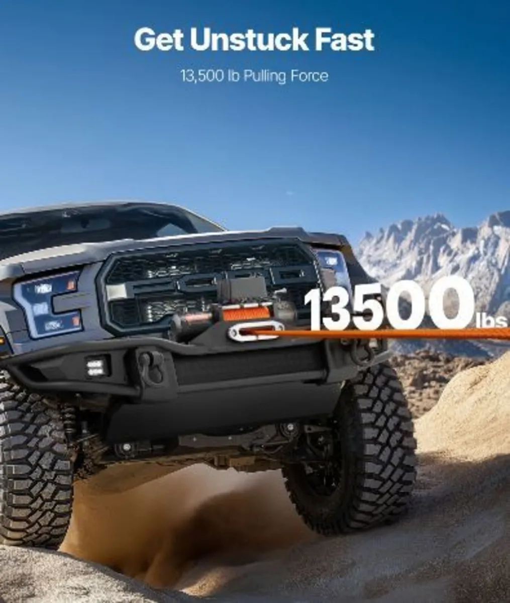 Electric Winch, 13,500 lbs Load Capacity - Image 3