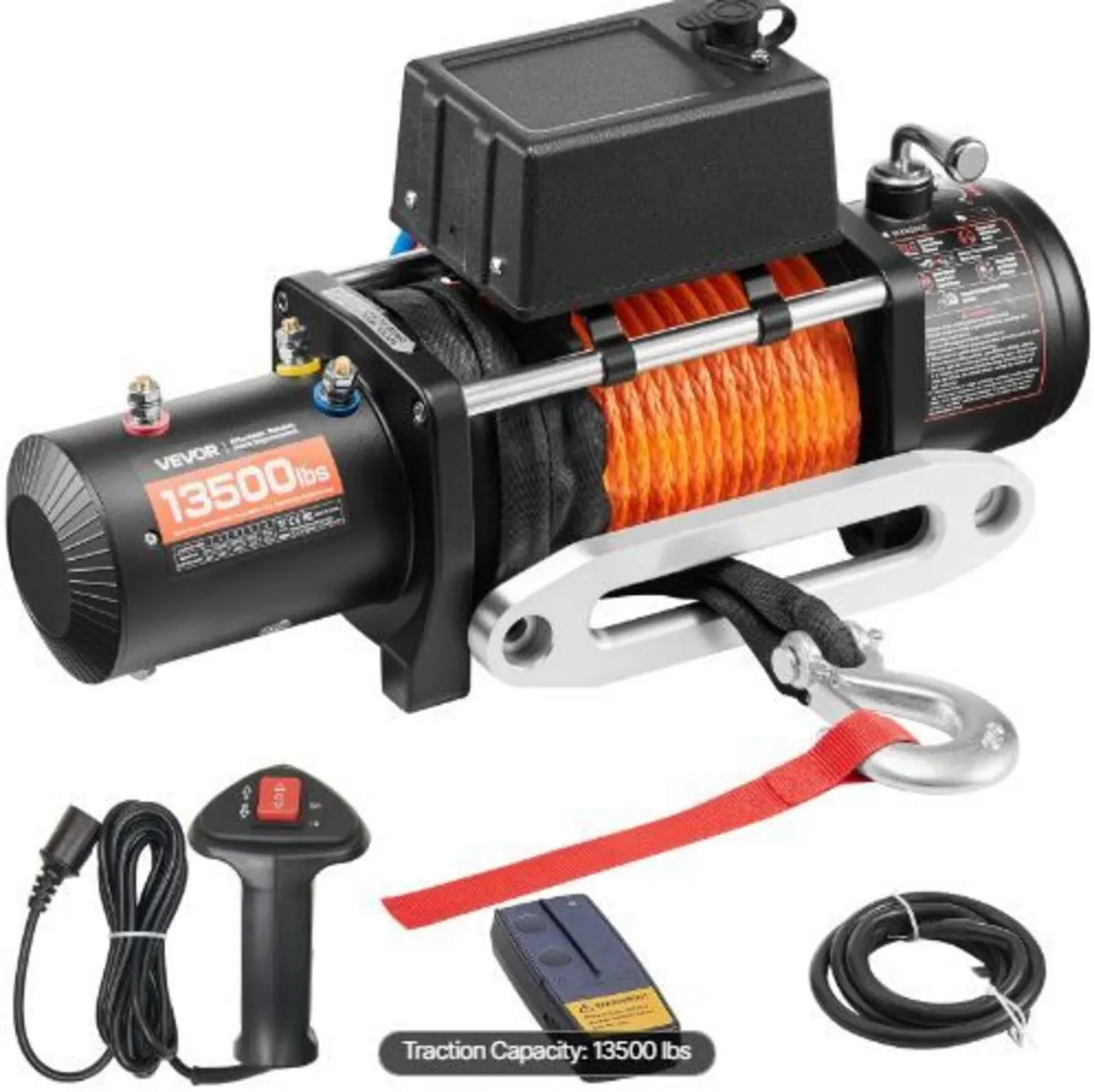Electric Winch, 13,500 lbs Load Capacity - Image 1