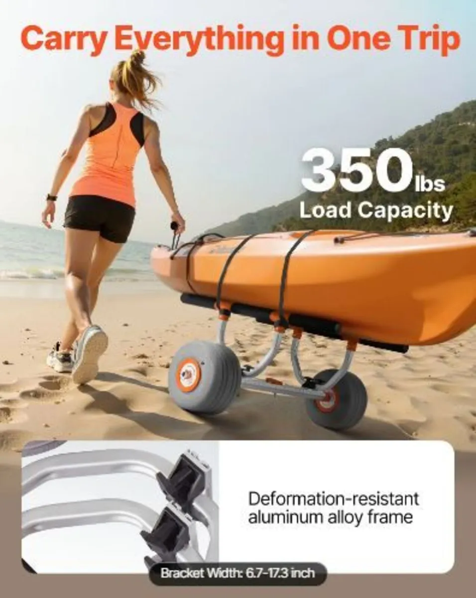 Kayak Cart, 158.8 kg Load Capacity - Image 2