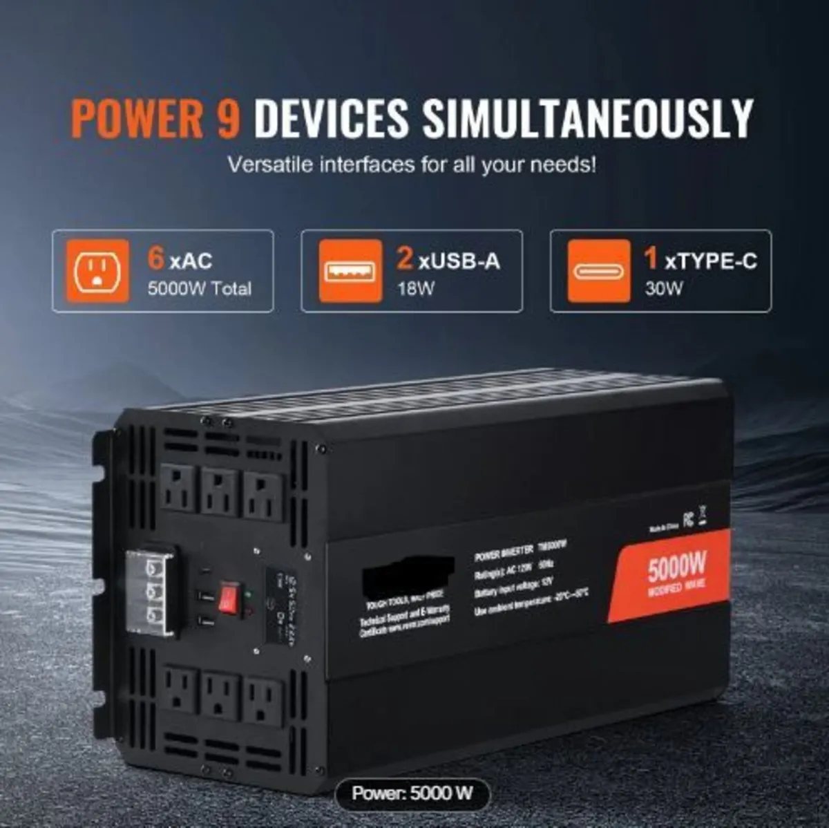 Modified Sine Wave Inverter, 5000W - Image 2