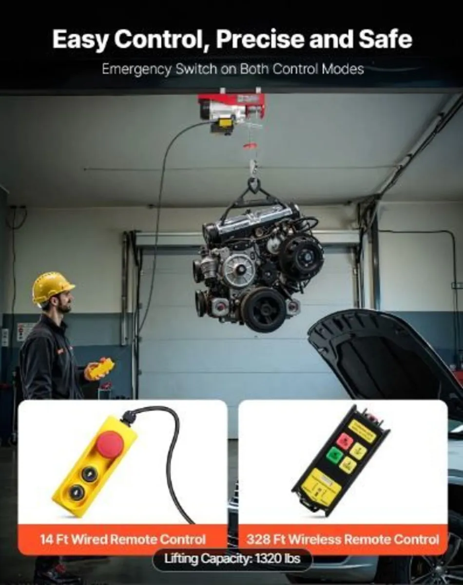 Electric Hoist Crane Winch 598.7 kg - Image 2