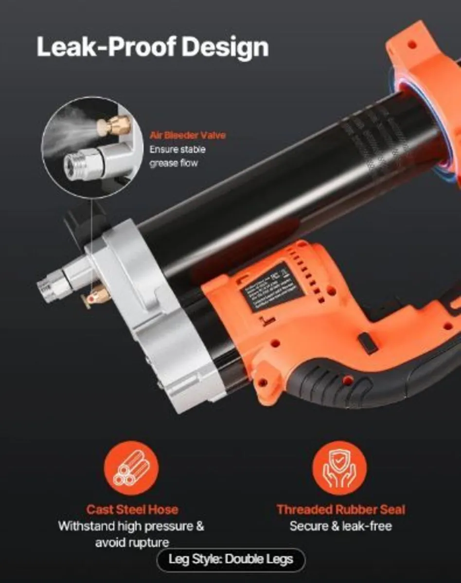 Cordless Grease Gun, 8000 PSI Max Pressure - Image 4