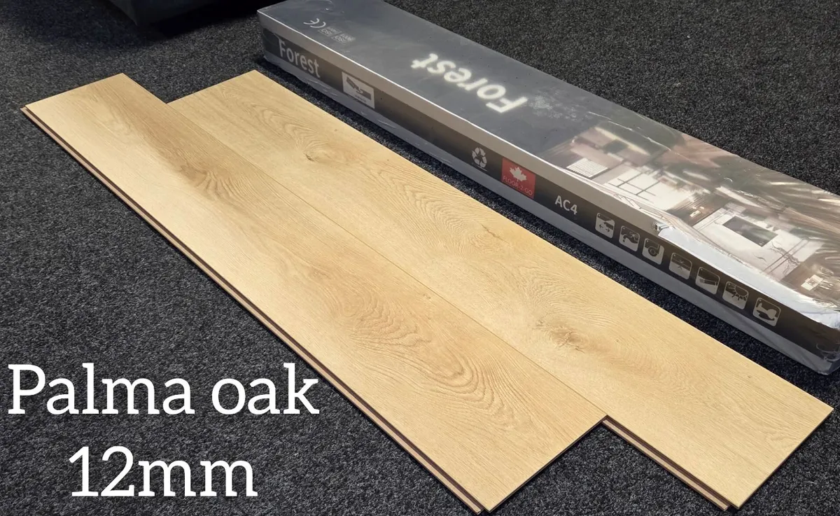 12mm laminated click flooring - Palma oak - Image 1