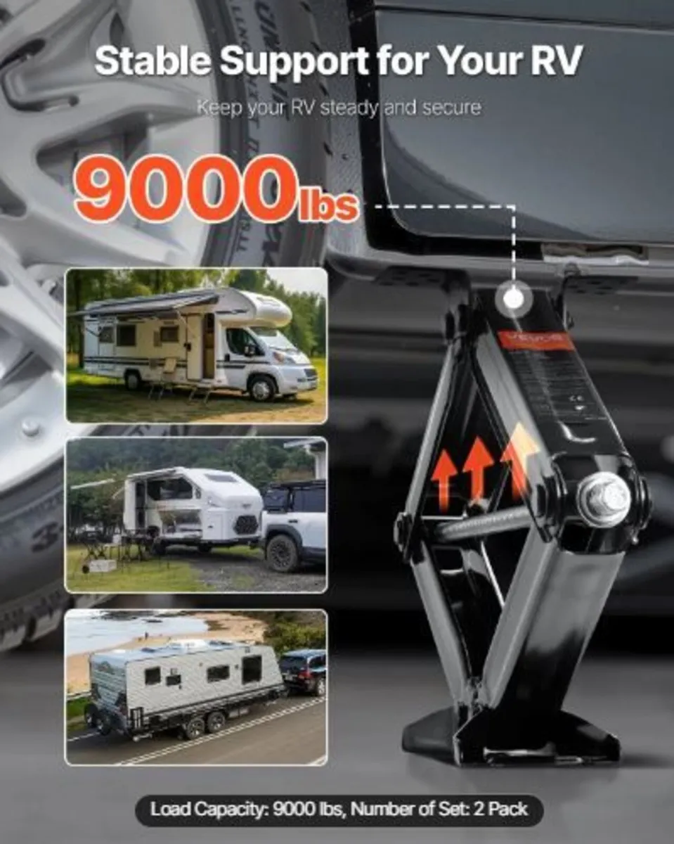 9000 lbs RV Scissor Jacks, 4-23.4 in RV Stabilizer - Image 3