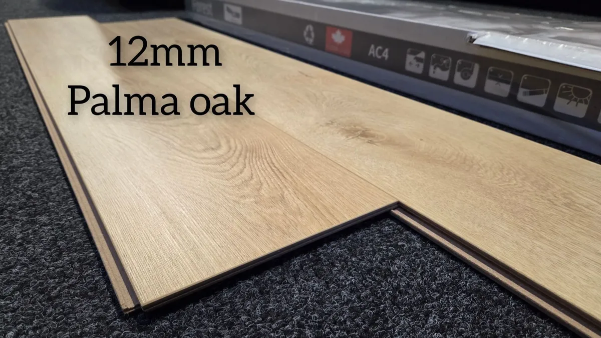 12mm laminated click flooring - Palma oak - Image 3