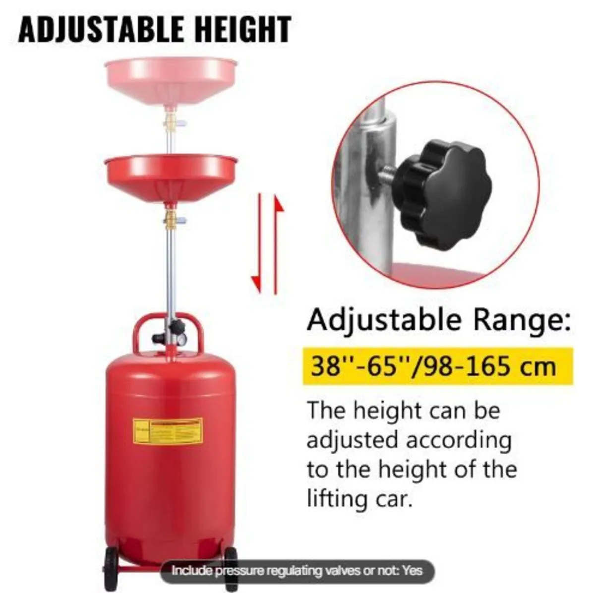 Waste Oil Drain Tank 80 L Portable Oil Drain - Image 4