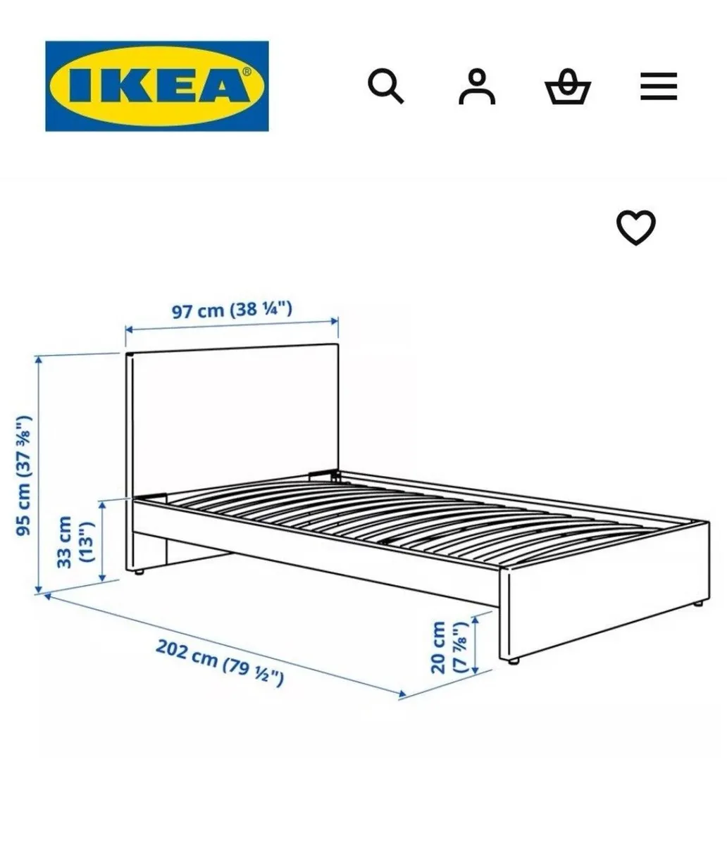 Single Bed and Mattress - Image 2