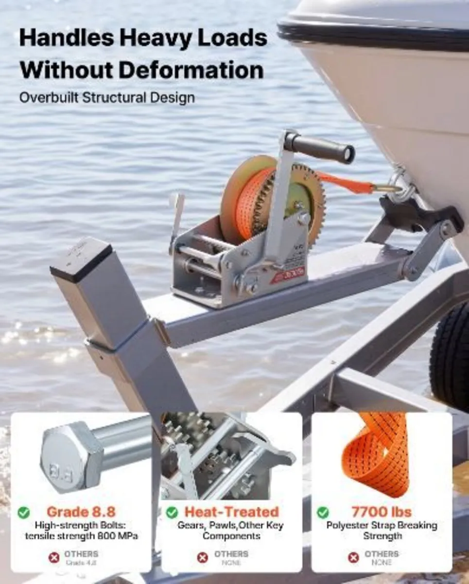 Boat Winch, 1588 kg Hand Winch - Image 2