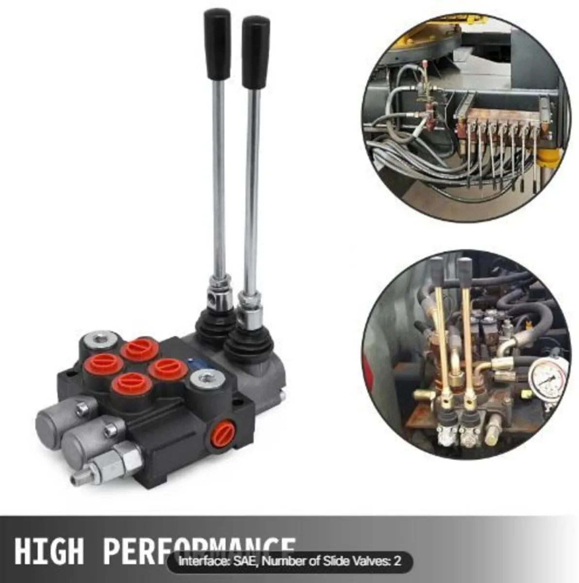 Hydraulic Valve 2 Spool Hydraulic Directional Cont - Image 2