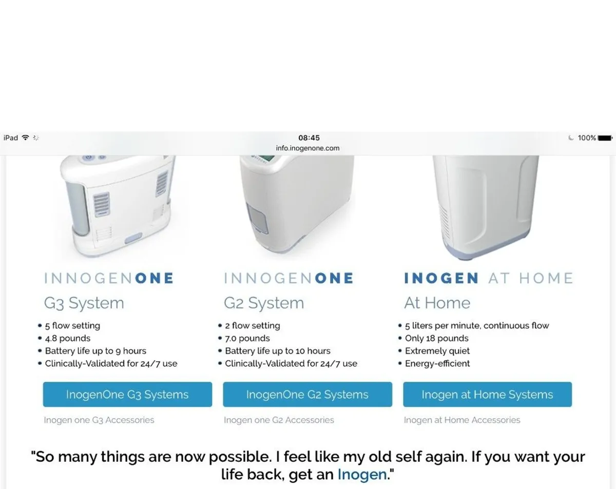 Inogen portable oxygen